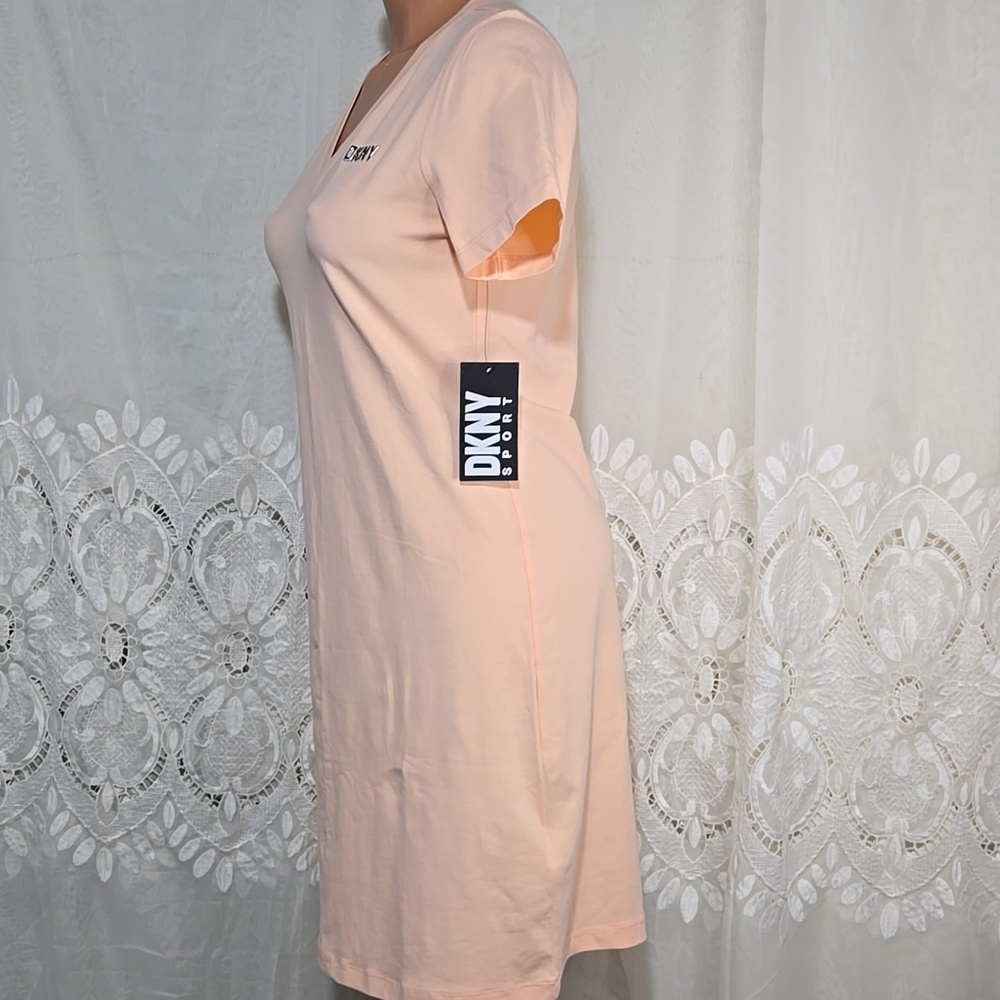 DKNY Sport Light Peachy Orange Dress Sz X-Small NWT - Picture 3 of 6